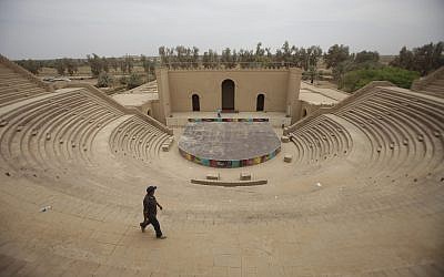 In this Sunday, May 6, 2012 file photo, a man walks in front of Ishtar Gate at the archaeological site of Babylon, Iraq.(AP Photo/Khalid Mohammed)