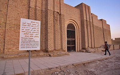 A man visits the archaeological site of Babylon, Iraq, Friday, July 5, 2019.(AP Photo/Anmar Khalil)
