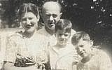 This undated photo provided by the Bernie Sanders campaign in July 2019 shows him as a child, center, with his mother, Dorothy; father, Eli; and brother, Larry. (Bernie Sanders campaign via AP)