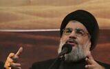 Hezbollah leader Sheikh Hassan Nasrallah.(AP Photo/Hussein Malla, File)