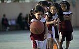 Young girls in Saudi Arabia play basketball. (AP Photo/Hasan Jamali)