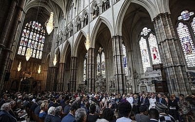 Illustrative: A large congregation attend a service at Westminster Abbey in London, Wednesday July 18, 2018. (Jack Taylor/PA via AP)