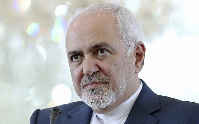 Iranian Foreign Minister Mohammad Javad Zarif, during a press conference in Tehran, Iran, June 10, 2019. (Ebrahim Noroozi/AP) Iranian Foreign Minister Mohammad Javad Zarif, during a press conference in Tehran, Iran, June 10, 2019. (Ebrahim Noroozi/AP)