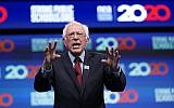 Democratic presidential candidate Sen. Bernie Sanders, an Independent of Vermont, speaks during the National Education Association Strong Public Schools Presidential Forum, July 5, 2019, in Houston. (AP Photo/David J. Phillip)