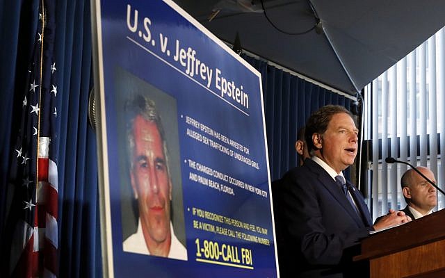 United States Attorney for the Southern District of New York Geoffrey Berman speaks during a news conference in New York, July 8, 2019. (AP Photo/Richard Drew) United States Attorney for the Southern District of New York Geoffrey Berman speaks during a news conference in New York, July 8, 2019. (AP Photo/Richard Drew)