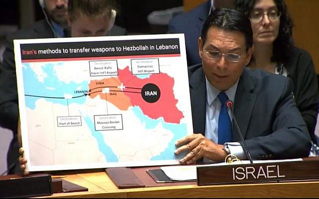Israel's Ambassador to the United Nations Danny Danon speaks to the Security Council in New York, July 23, 2019. (Courtesy: Israel Mission to the UN) Israel's Ambassador to the United Nations Danny Danon speaks to the Security Council in New York, July 23, 2019. (Courtesy: Israel Mission to the UN)