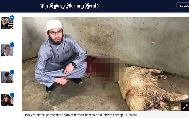 Isaak el Matari, who was arrested on terrorism charges by Australian authorities, had declared himself the 'General Commander of Islamic State Australia.' (screenshot) Isaak el Matari, who was arrested on terrorism charges by Australian authorities, had declared himself the 'General Commander of Islamic State Australia.' (screenshot)