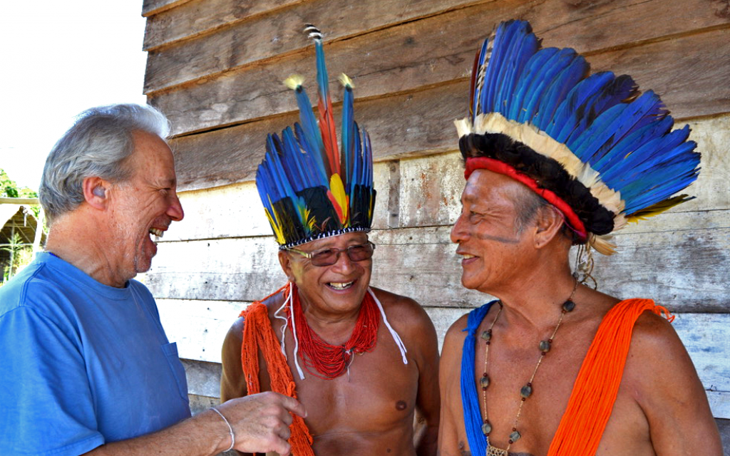 Ethnobotanist Mark Plotkin speaking recently with indigenous leaders of the Tumucumaque region in northern Brazil. (Courtesy) Ethnobotanist Mark Plotkin speaking recently with indigenous leaders of the Tumucumaque region in northern Brazil. (Courtesy)
