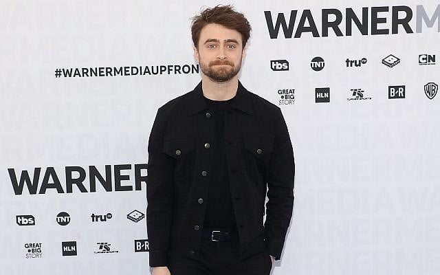 Daniel Radcliffe attends the 2019 WarnerMedia Upfront at One Penn Plaza in New York City, May 15, 2019 . (Taylor Hill/FilmMagic via JTA) Daniel Radcliffe attends the 2019 WarnerMedia Upfront at One Penn Plaza in New York City, May 15, 2019 . (Taylor Hill/FilmMagic via JTA)