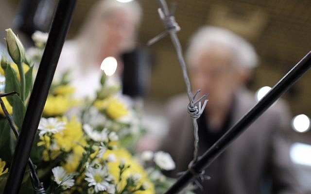 Holocaust survivors attend a ceremony at the Mishan home for the elderly in Tel Aviv as Israel marks annual Holocaust Remembrance Day. May 04, 2016. (Tomer Neuberg/Flash90) Holocaust survivors attend a ceremony at the Mishan home for the elderly in Tel Aviv as Israel marks annual Holocaust Remembrance Day. May 04, 2016. (Tomer Neuberg/Flash90)