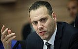 Likud MK Miki Zohar chairs a House Committee meeting on a bill to dissolve the Knesset and hold fresh elections on May 28, 2019. (Noam Revkin Fenton/Flash90)