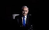 Prime Minister Benjamin Netanyahu speaks at a conference hosted by the Israel Hayom newspaper in Jerusalem's Old City on June 27, 2019. (Aharon Krohn/Flash90)