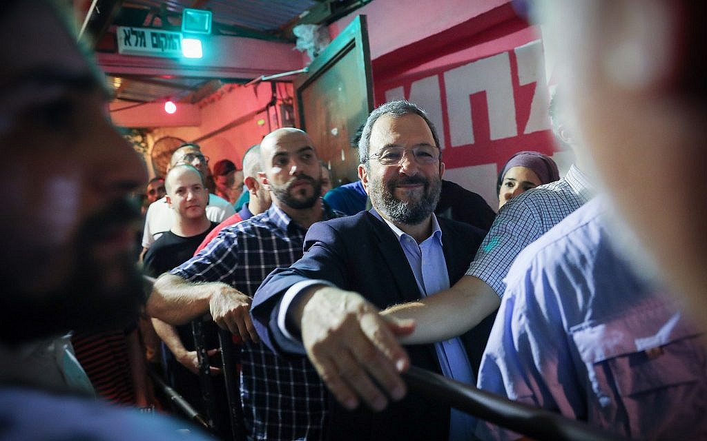 Ehud Barak, head of the Israel Democratic Party speaks during an election campaign event in Tel Aviv on July 17, 2019. (Hadas Parush\Flash90) Ehud Barak, head of the Israel Democratic Party speaks during an election campaign event in Tel Aviv on July 17, 2019. (Hadas Parush\Flash90)
