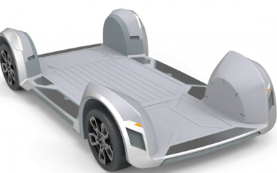 An illustration of REE's flat chassis (Courtesy)