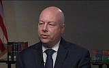 Screen capture from an interview with US Middle East Peace Envoy Jason Greenblatt with PBS News Hour, published July 17, 2019. (PBS)