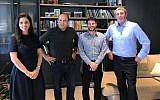 (L-R) Ayelet Shaked, Naftali Bennett, Bezalel Smotrich and Rafi Peretz announcing a merger between religious right-wing parties, to be called United Right, July 29, 2019. (Courtesy)