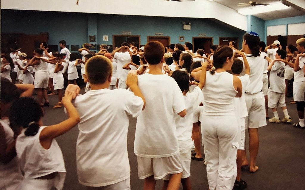 Illustrative image: Israeli dancing at the Union for Reform Judaism’s Jacobs Camp in Utica, Mississippi, in 1999. (Amanda Borschel-Dan/Times of Israel)