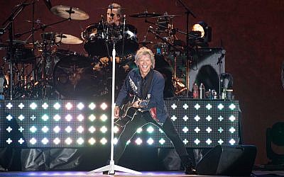 Jon Bon Jovi performs in Tel Aviv, July 25, 2019 (Courtesy Live Nation)