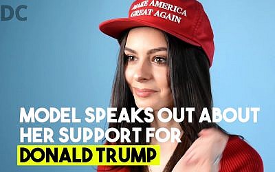 Elizabeth Pipko feared that her support of Donald Trump could negatively impact her modeling career. (Screenshot/YouTube)