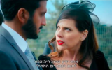 Tsachi Halevi (left) and Meital Dohan in 'Mossad,' the comic-drama feature film recently filmed in Israel (Courtesy Meital Dohan Instagram)