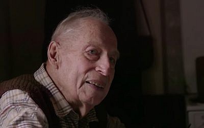 Former Nazi SS soldier Karl Muenter, convicted of killing 86 civilians in France during World War II, is interviewed by the German broadcaster ARD. (YouTube screenshot)