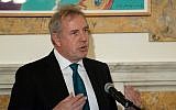 British Ambassador Kim Darroch hosts an event at the British Embassy in Washington, October 20, 2017. (AP Photo/Sait Serkan Gurbuz)