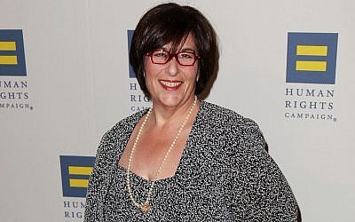 Rabbi Denise L. Eger at the 2011 Human Rights Campaign gala in Los Angeles, where she was honored, March 12, 2011. (Brian To/FilmMagic/Getty Images via JTA)