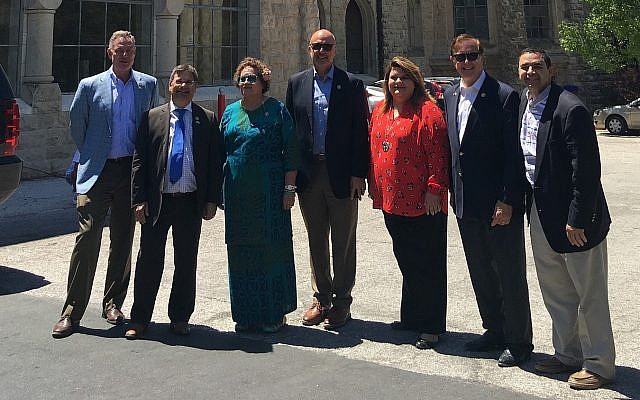 A bipartisan delegation of US House members who visited Israel and the West Bank in July 2019 (Courtesy) A bipartisan delegation of US House members who visited Israel and the West Bank in July 2019 (Courtesy)