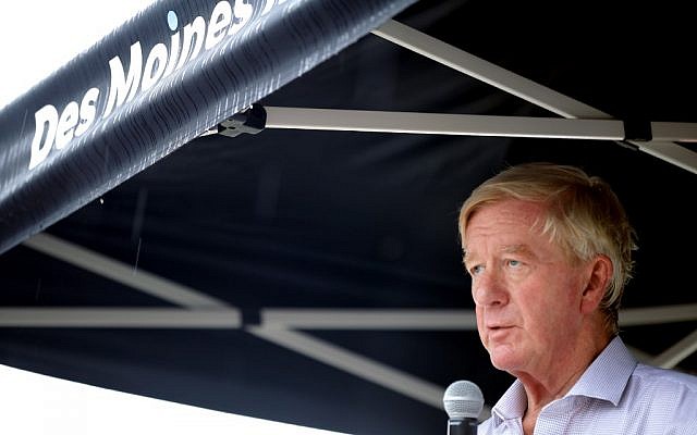 Republican US presidential candidate and former Massachusetts Governor Bill Weld delivers a 20-minute campaign speech at the Des Moines Register Political Soapbox at the Iowa State Fair, August 11, 2019 in Des Moines, Iowa. (Chip Somodevilla/Getty Images/AFP) Republican US presidential candidate and former Massachusetts Governor Bill Weld delivers a 20-minute campaign speech at the Des Moines Register Political Soapbox at the Iowa State Fair, August 11, 2019 in Des Moines, Iowa. (Chip Somodevilla/Getty Images/AFP)