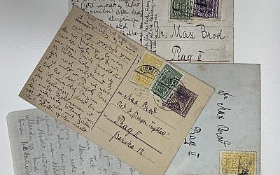 Postcards by Franz Kafka from the literary estate of Max Brod, (National Library of Israel)