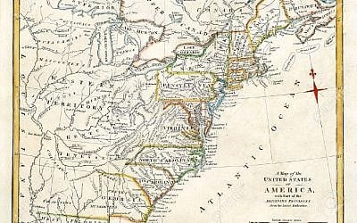 The American colonies in a 1795 map The American colonies in a 1795 map