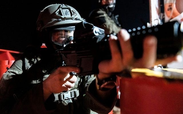 Israeli and American special forces simulate taking over a merchant ship carrying contraband the Mediterranean Sea as part of a large naval exercise Nobel Rose in August 2019. (Israel Defense Forces)