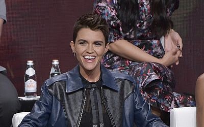 Ruby Rose participates in The CW "Batwoman" panel during the Summer 2019 Television Critics Association Press Tour at the Beverly Hilton Hotel on Aug. 4, 2019, in Beverly Hills, California. (Richard Shotwell/Invision/AP)