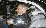 Britain's Prince Andrew, the Duke of York, leaves Crathie Kirk, after a Sunday morning church service, in Crathie, Scotland, Sunday, Aug. 11, 2019. (Jane Barlow/PA via AP)