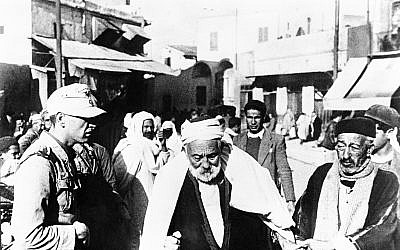 A Nazi trooper on a street in Tunis on January 9, 1943. (AP)