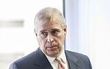 Britain's Prince Andrew in Slough, England, April 13, 2015. (David Parker/Daily Mail via AP, Pool)