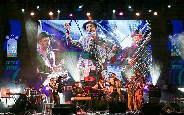 At the 2018 Klezmer Festival in Safed (David Cohen/Flash 90)
