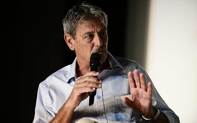 Blue and White MK Ram Ben-Barak speaks at a cultural event in the central town of Shoham on August 24, 2019. (Tomer Neuberg/Flash90 ) Blue and White MK Ram Ben-Barak speaks at a cultural event in the central town of Shoham on August 24, 2019. (Tomer Neuberg/Flash90 )
