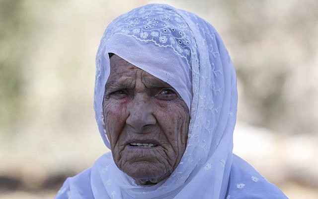 Muftia Tlaib, the maternal grandmother of US Congresswoman Rashida, is pictured outside her home in the village of Beit Ur al-Fauqa West Bank, August 15, 2019. (Abbas Momani/AFP) Muftia Tlaib, the maternal grandmother of US Congresswoman Rashida, is pictured outside her home in the village of Beit Ur al-Fauqa West Bank, August 15, 2019. (Abbas Momani/AFP)