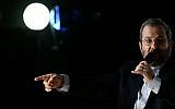 Former PM Ehud Barak participates in a Saturday Culture event in Shoham, August 24, 2019. (Tomer Neuberg/Flash90)