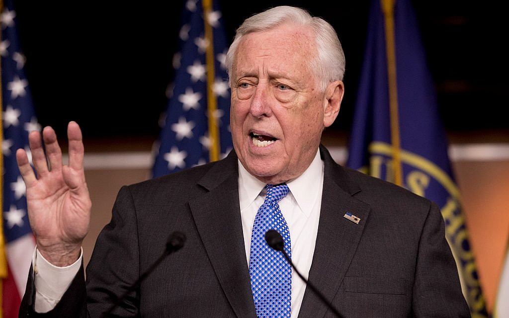 Steny Hoyer speaks at a news conference on Capitol Hill in Washington, Jan. 22, 2019,(AP Photo/Andrew Harnik) Steny Hoyer speaks at a news conference on Capitol Hill in Washington, Jan. 22, 2019,(AP Photo/Andrew Harnik)