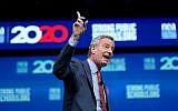 Democratic presidential candidate and New York City Mayor Bill de Blasio speaks during the National Education Association Strong Public Schools Presidential Forum, July 5, 2019, in Houston. (AP Photo/David J. Phillip)