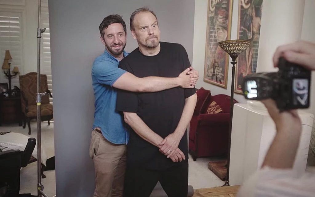 Director Ben Berman, left, and The Amazing Jonathan, pose for a photo in 'The Amazing Jonathan Documentary.' (Screenshot/Hulu)
