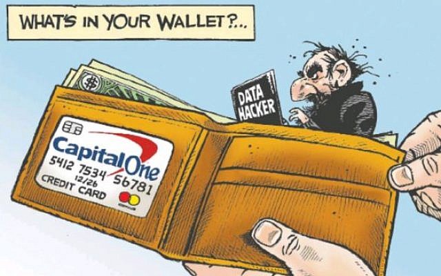 The Edmonton Journal apologized after Jewish organizations complained that this editorial cartoon, published in July 2019, was anti-Semitic. (Malcolm Mayes/ Edmonton Journal/ via JTA) The Edmonton Journal apologized after Jewish organizations complained that this editorial cartoon, published in July 2019, was anti-Semitic. (Malcolm Mayes/ Edmonton Journal/ via JTA)