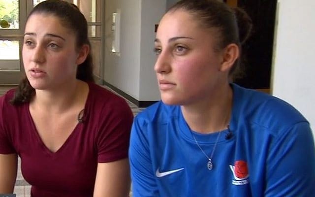 Israeli sisters Michal and Shira Sasson who were targeted with swastikas in their dorm room at the University of Indianapolis (Screencapture/ WTHR) Israeli sisters Michal and Shira Sasson who were targeted with swastikas in their dorm room at the University of Indianapolis (Screencapture/ WTHR)