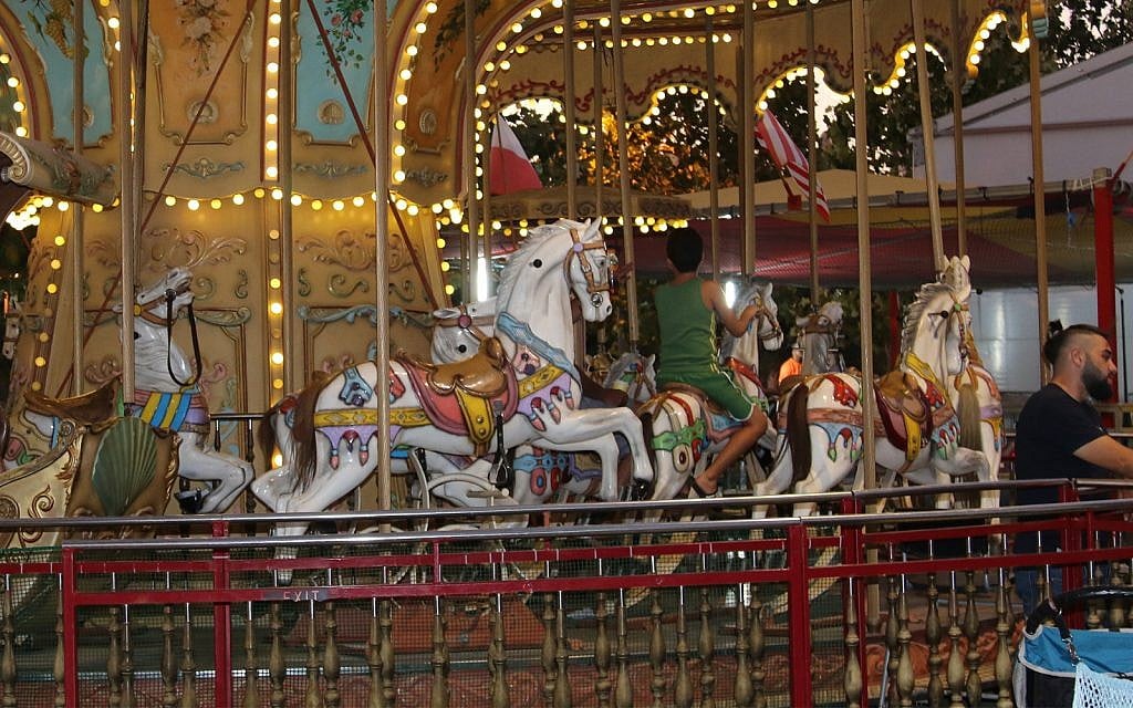 A carousel at Jerusalem's First Station. (Shmuel Bar-Am)
