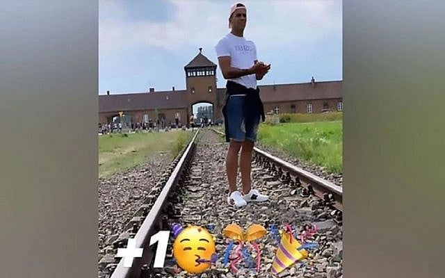 A screenshot of the deleted Instagram post by Rodrigo Zalazar. (Via JTA) A screenshot of the deleted Instagram post by Rodrigo Zalazar. (Via JTA)