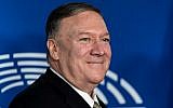 US Secretary of State Mike Pompeo arrives  for a meeting at the European Parliament in Brussels for on September 3, 2019. (Kenzo Tribouillard/AFP)