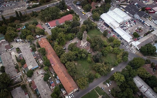 An aerial picture taken on September 3, 2019 shows the location of a former Nazi camp, known as 'Staro Sajmiste' in Belgrade, used as a concentration camp during the Nazi occupation of Serbia of the World War II. (OLIVER BUNIC/AFP) An aerial picture taken on September 3, 2019 shows the location of a former Nazi camp, known as 'Staro Sajmiste' in Belgrade, used as a concentration camp during the Nazi occupation of Serbia of the World War II. (OLIVER BUNIC/AFP)
