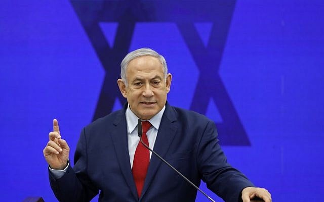 Prime Minister Benjamin Netanyahu in Ramat Gan on September 10, 2019. (Menahem Kahana/AFP) Prime Minister Benjamin Netanyahu in Ramat Gan on September 10, 2019. (Menahem Kahana/AFP)